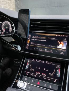 RS-Mount, fahrzeugspezifischer Handyhalter passend für Audi Q7 Facelift ab Baujahr 2019, Q8 ab Baujahr 2018, Made in Germany
